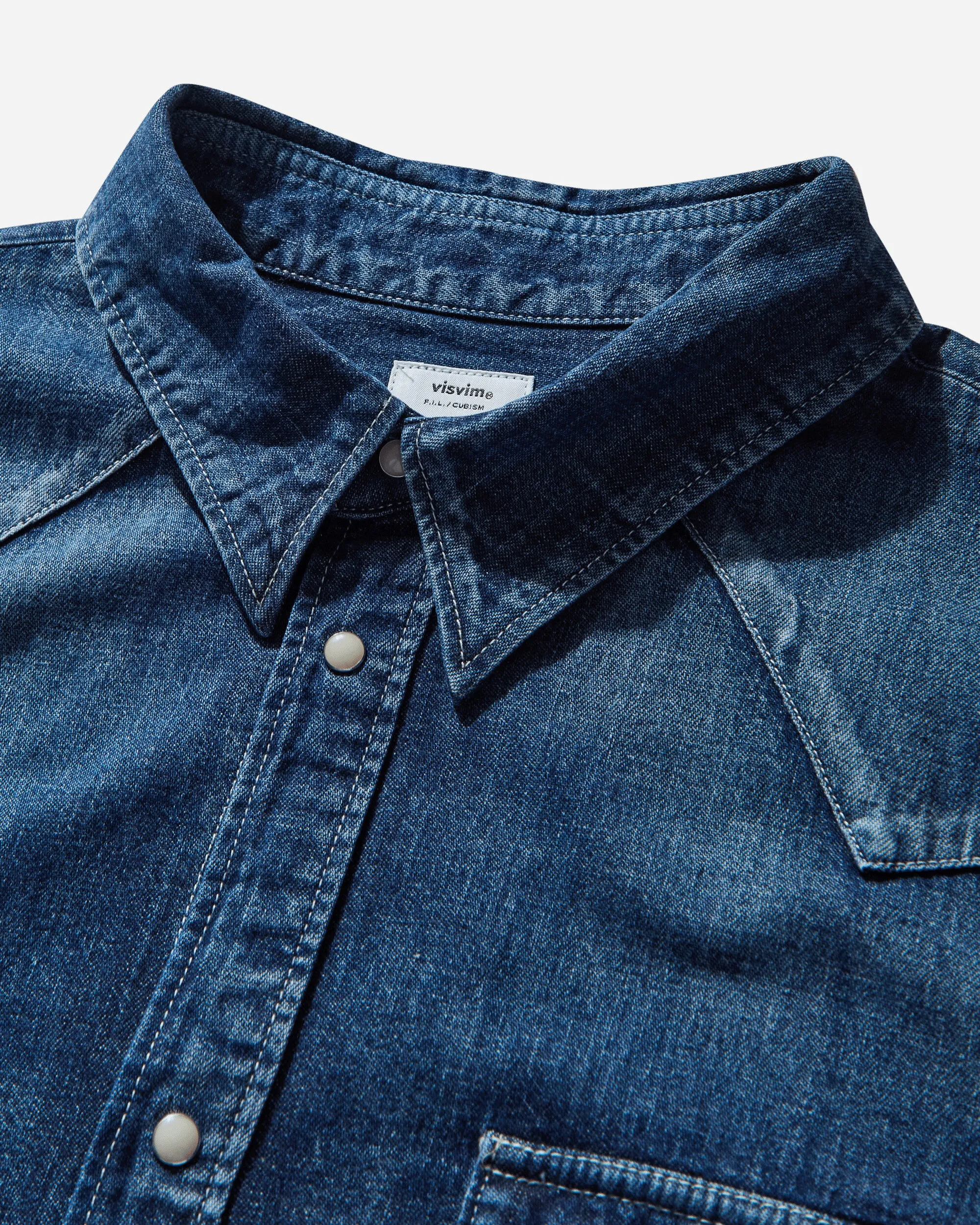 Men's Social Sculpture Shirt Damaged Indigo