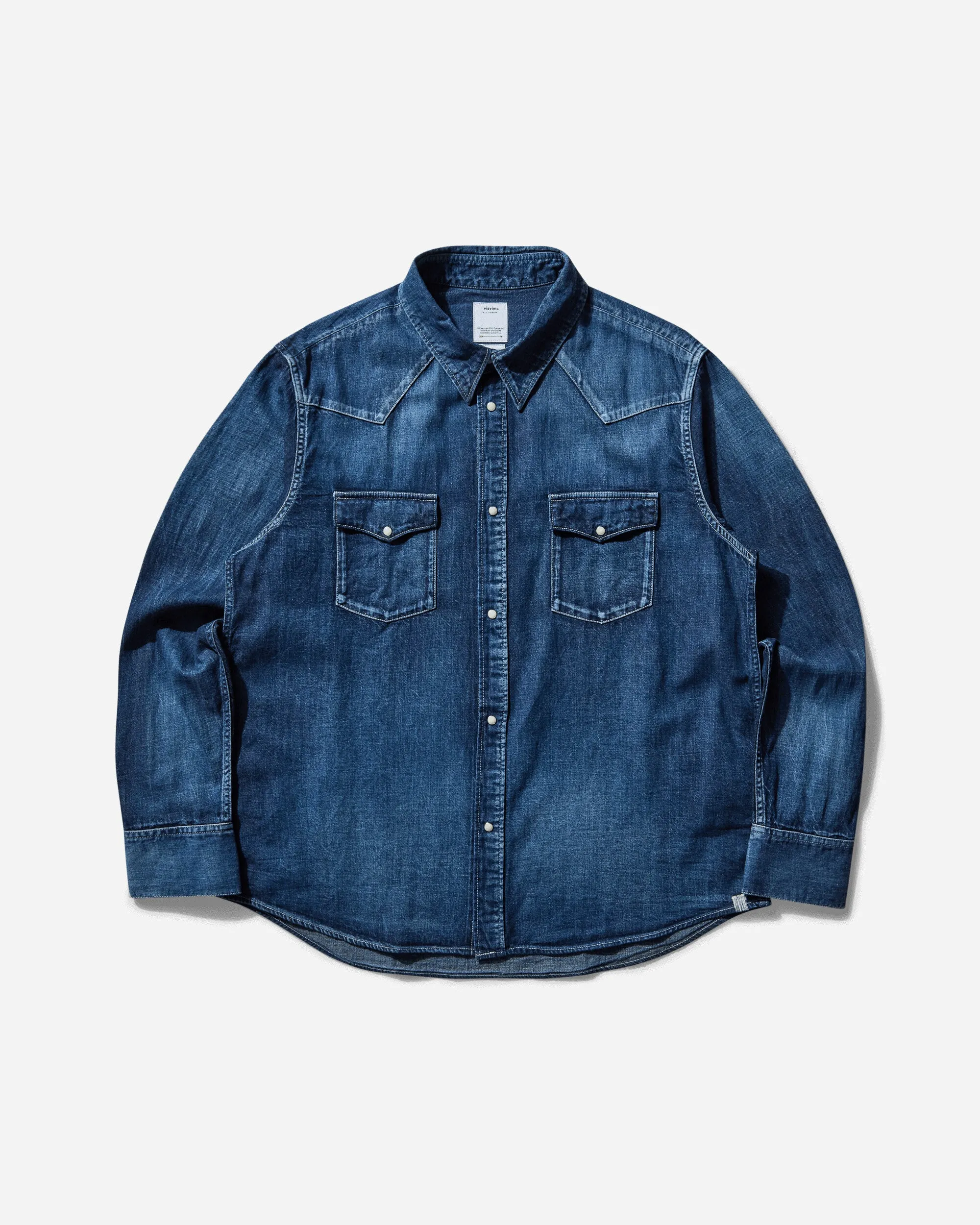 Men's Social Sculpture Shirt Damaged Indigo