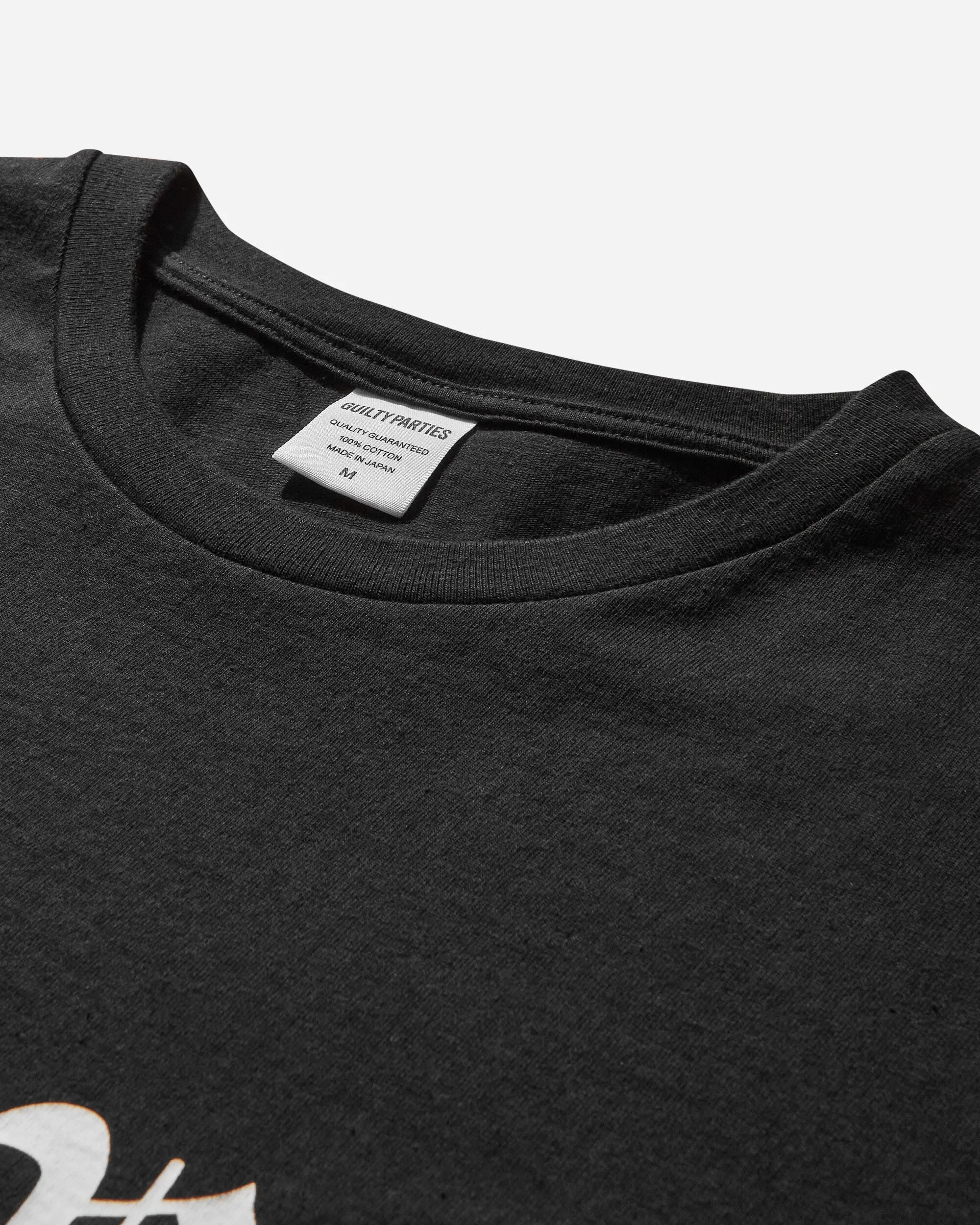 Men's Washed Heavy Weight Crew Neck T-Shirt (Type-6) Black