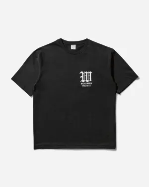 Men's Washed Heavy Weight Crew Neck T-Shirt (Type-6) Black