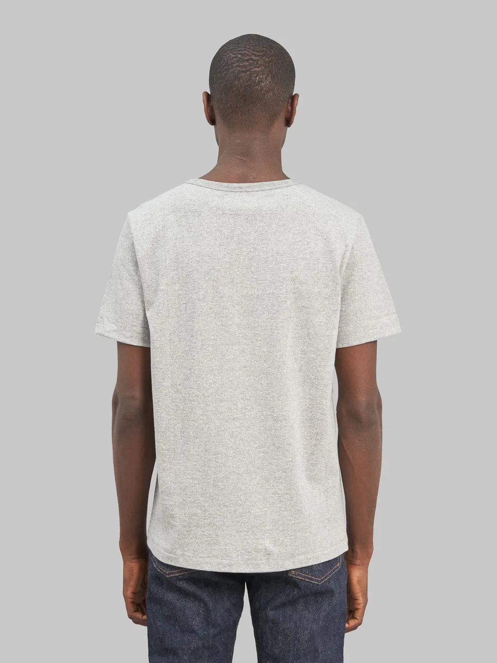 Merz b. Schwanen 215 2-Thread Heavyweight 7.2oz Crewneck Loopwheeled Classic Fit T-Shirt Grey Melange