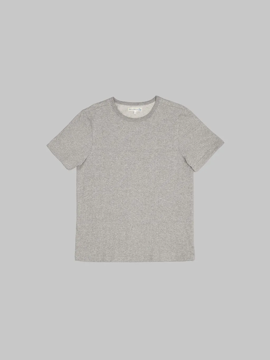 Merz b. Schwanen 215 2-Thread Heavyweight 7.2oz Crewneck Loopwheeled Classic Fit T-Shirt Grey Melange