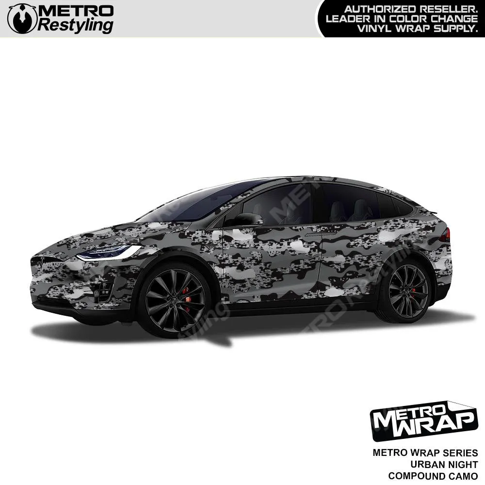 Metro Wrap Compound Urban Night Camouflage Vinyl Film