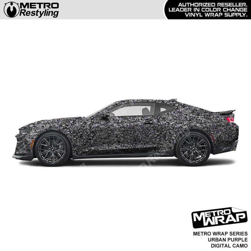 Metro Wrap Digital Urban Purple Camouflage Vinyl Film - 3M Film - Satin Finish | BLOWOUT STOCK | (5 Sq ft) | 100248