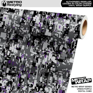 Metro Wrap Digital Urban Purple Camouflage Vinyl Film - 3M Film - Satin Finish | BLOWOUT STOCK | (5 Sq ft) | 100248