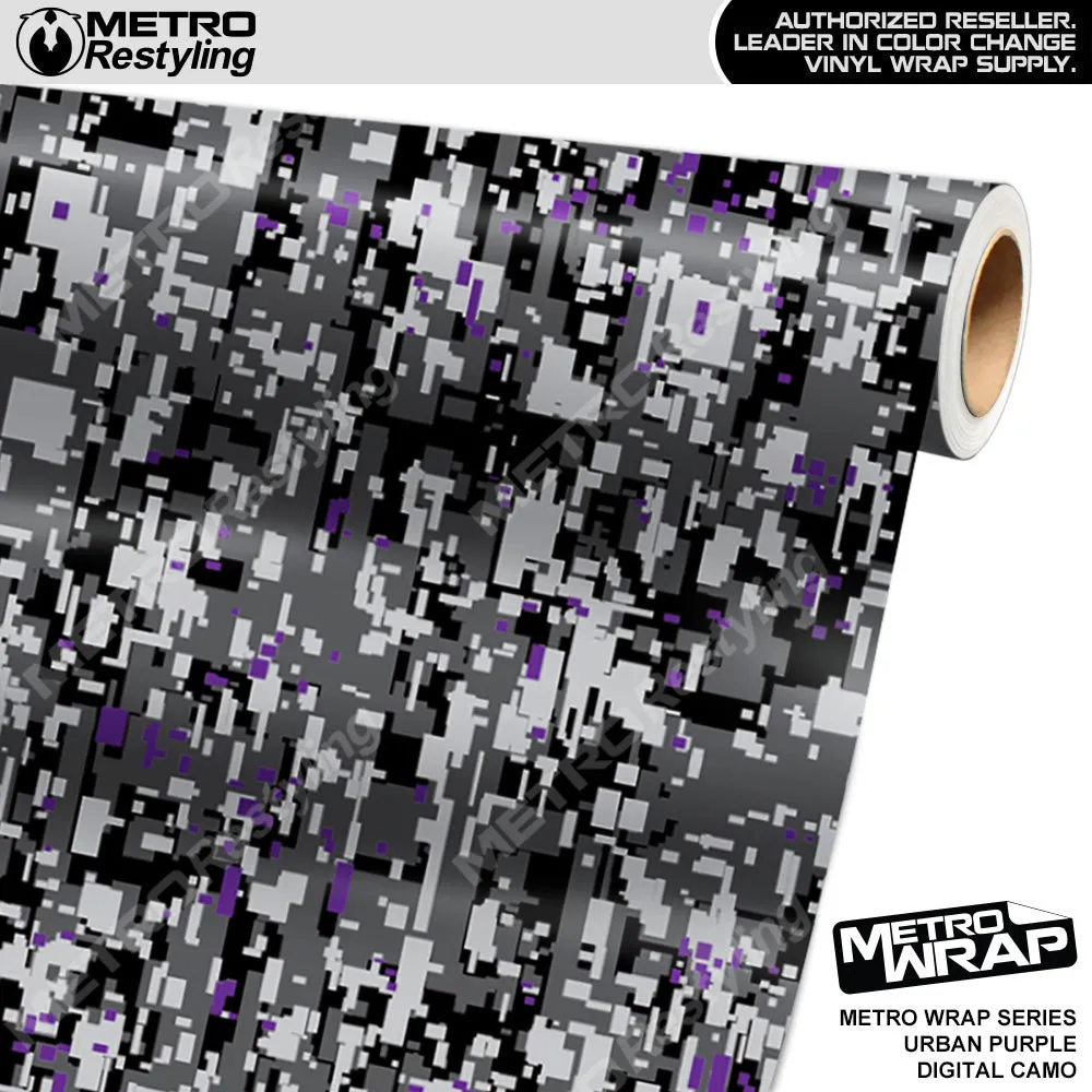 Metro Wrap Digital Urban Purple Camouflage Vinyl Film - 3M Film - Satin Finish | BLOWOUT STOCK | (5 Sq ft) | 100248
