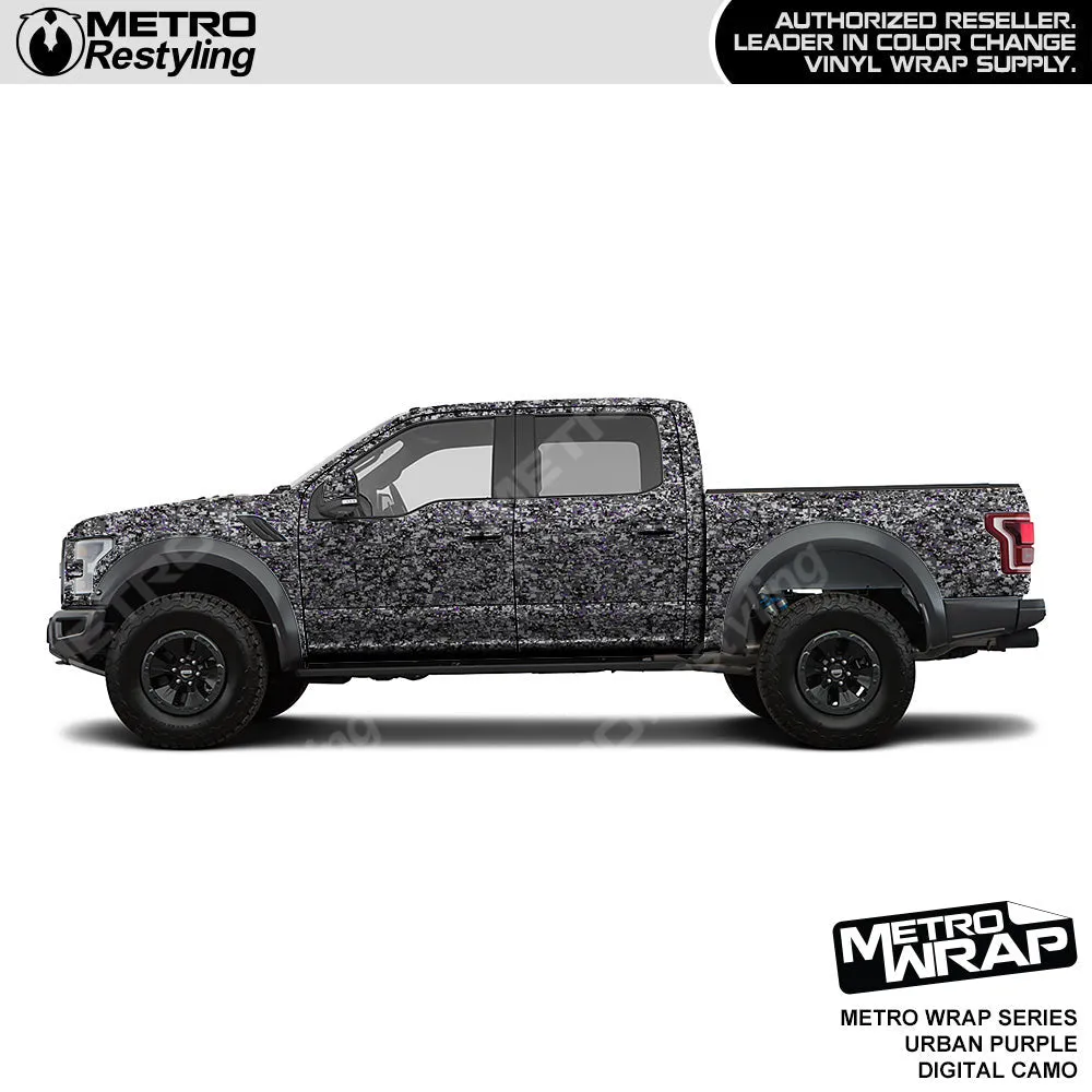 Metro Wrap Digital Urban Purple Camouflage Vinyl Film - 3M Film - Satin Finish | BLOWOUT STOCK | (5 Sq ft) | 100248