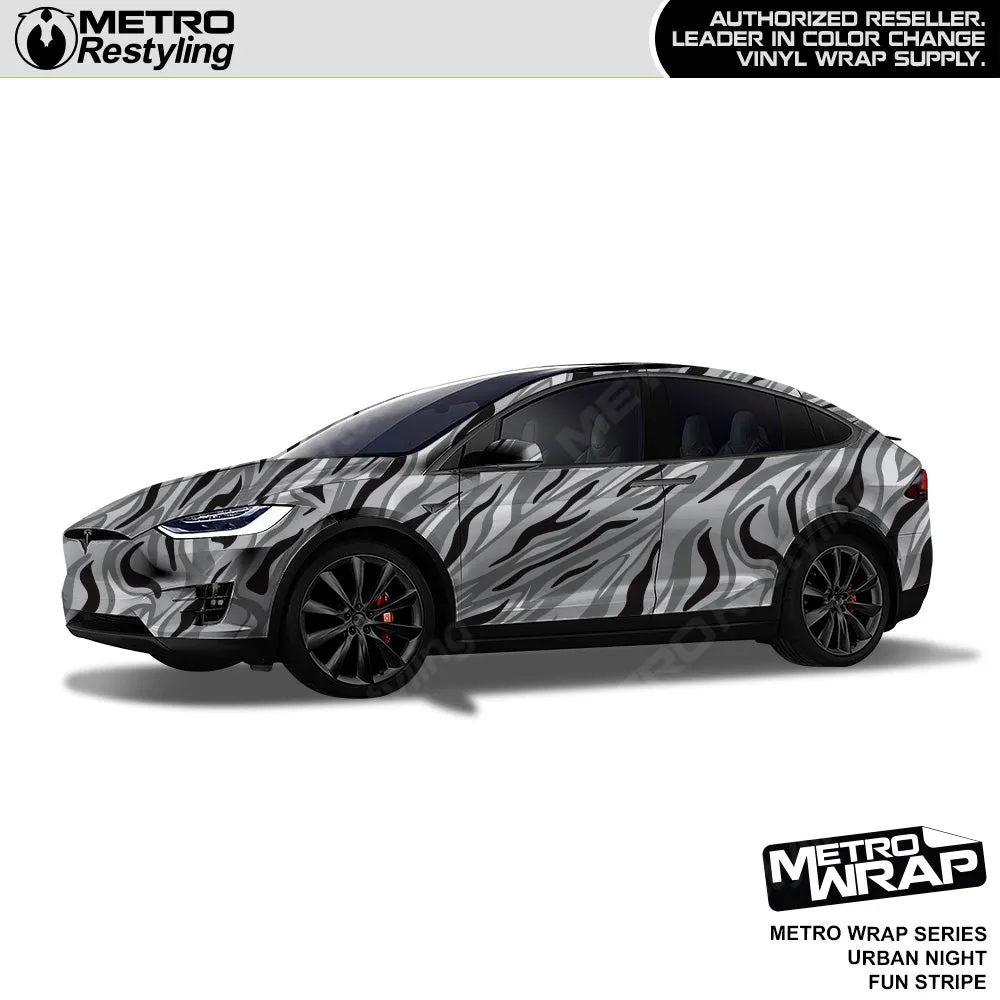 Metro Wrap Fun Stripe Urban Night Camouflage Vinyl Film