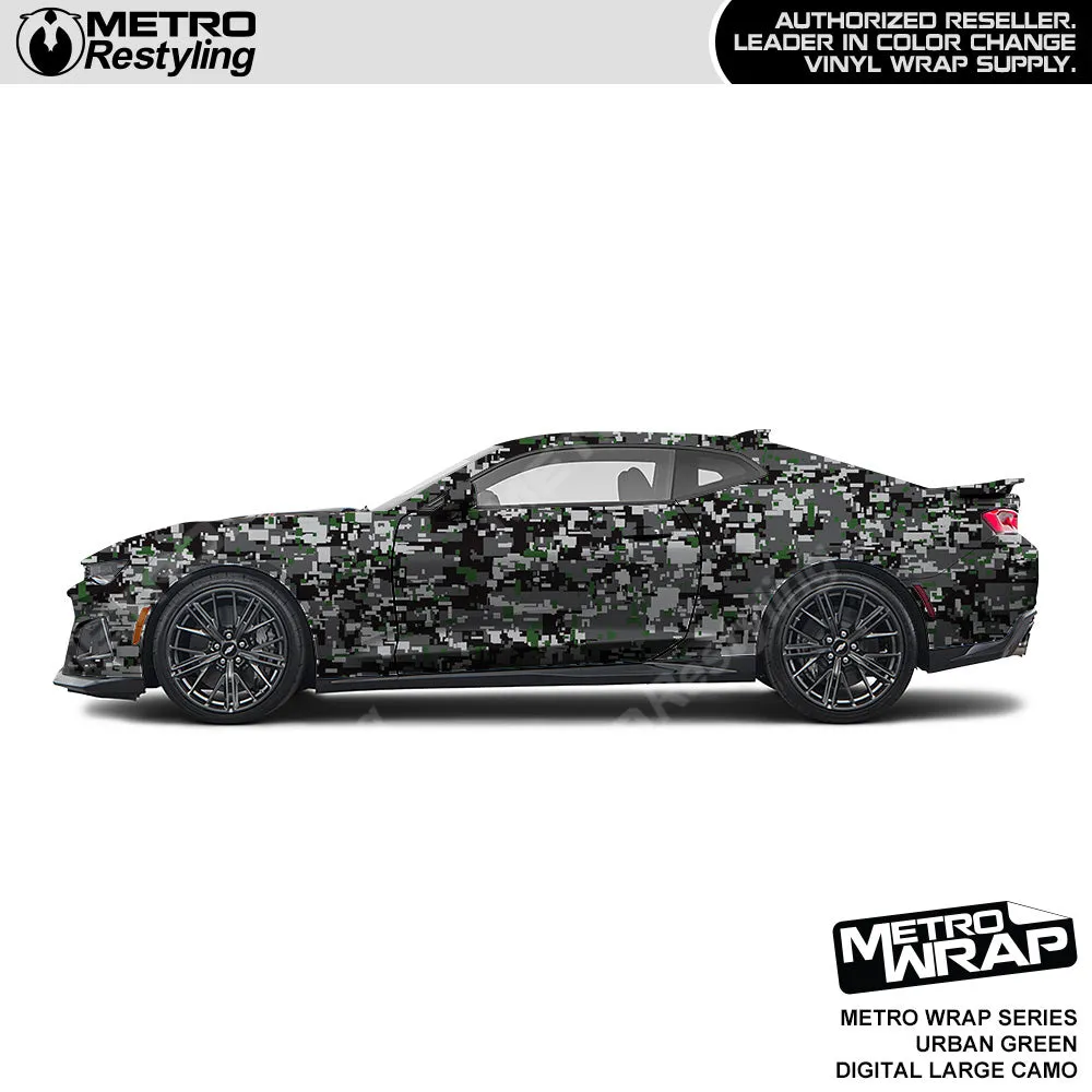 Metro Wrap Large Digital Urban Green Camouflage Vinyl Film
