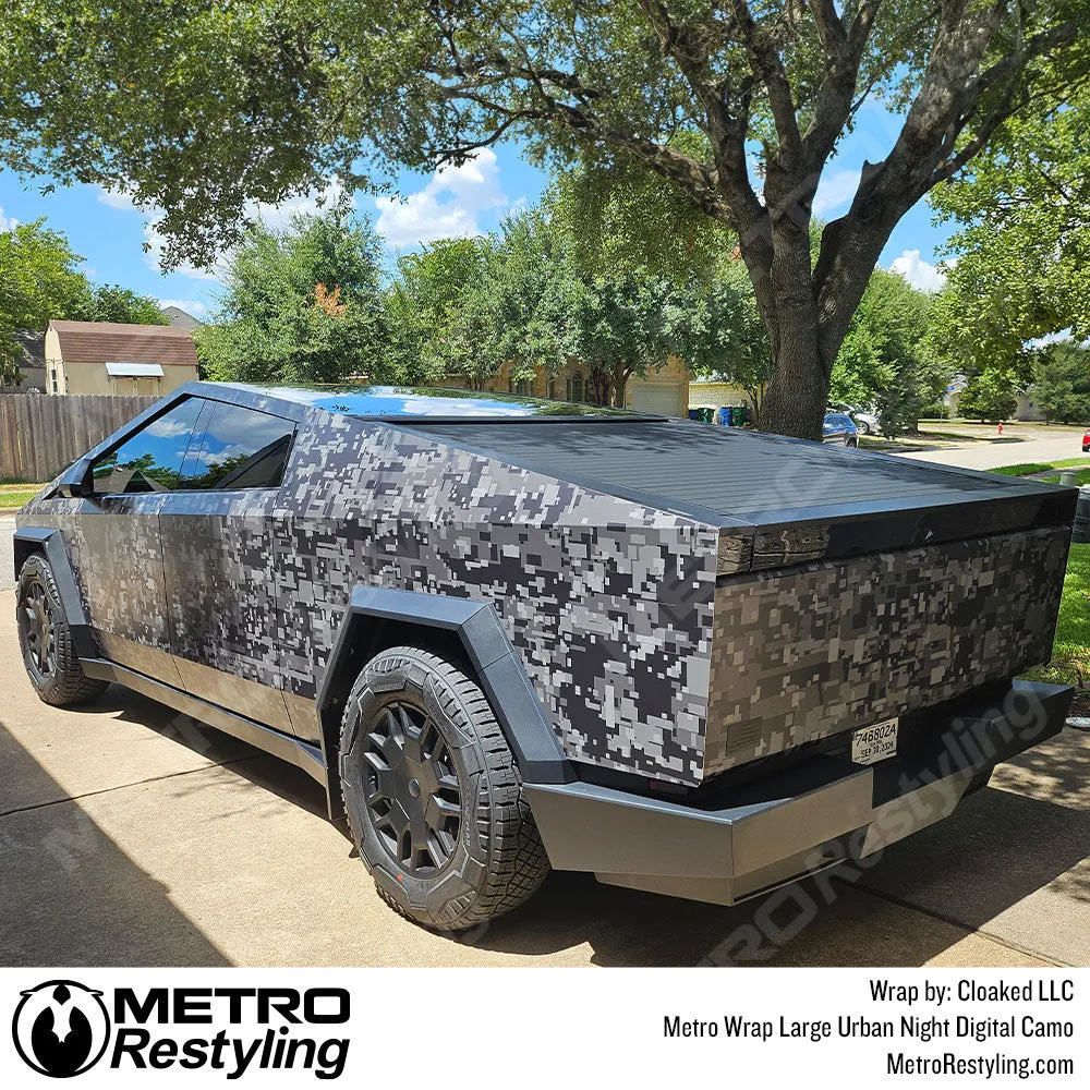 Metro Wrap Large Digital Urban Night Camouflage Vinyl Film