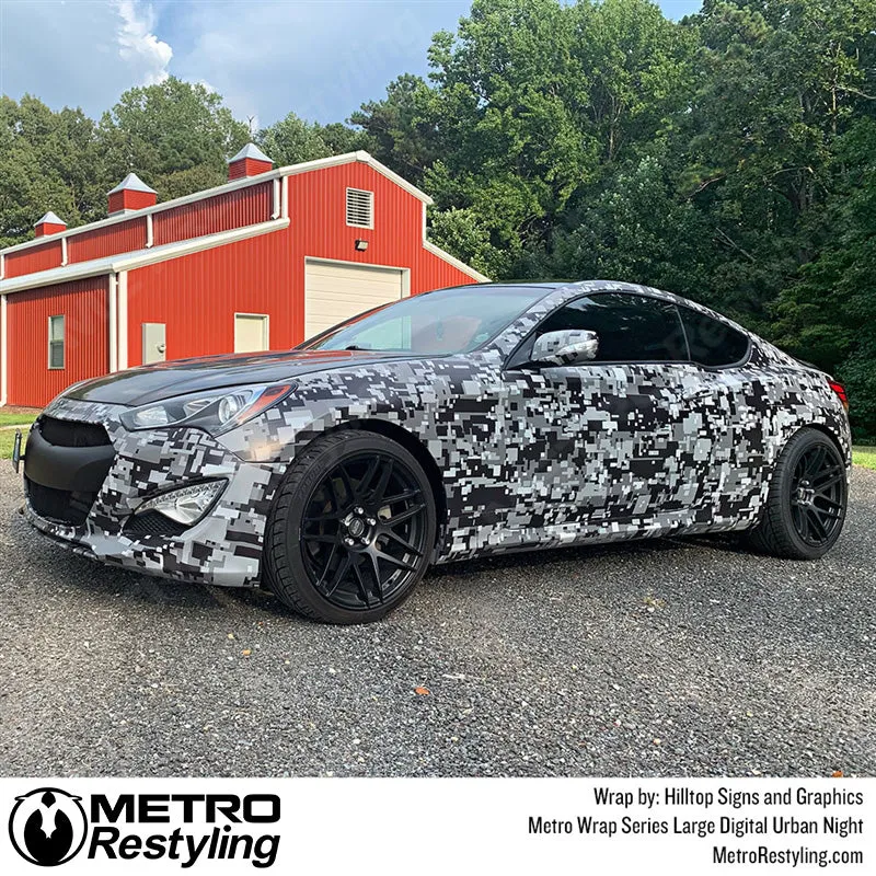 Metro Wrap Large Digital Urban Night Camouflage Vinyl Film