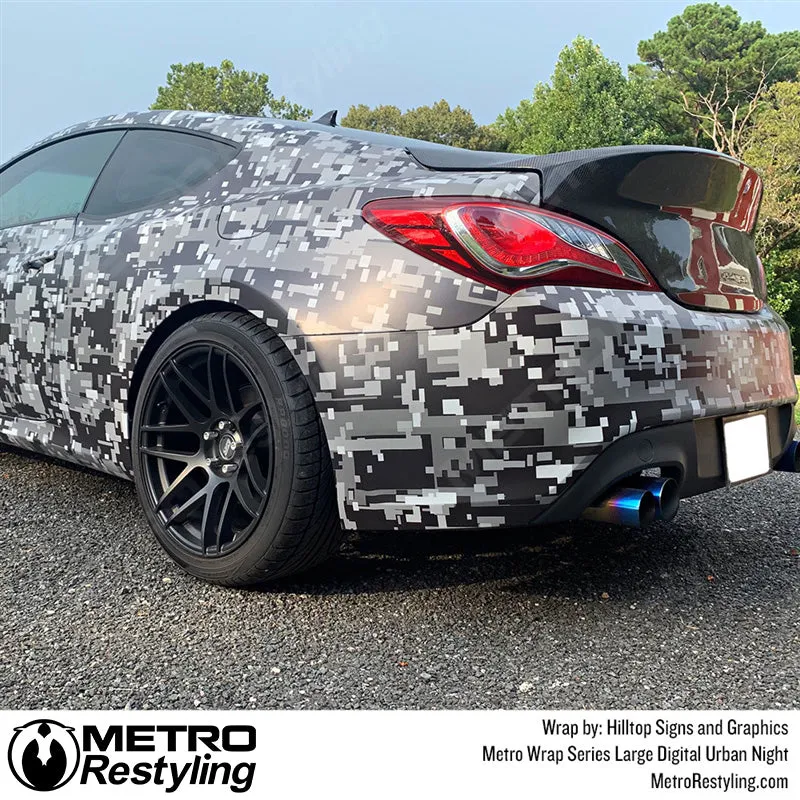 Metro Wrap Large Digital Urban Night Camouflage Vinyl Film
