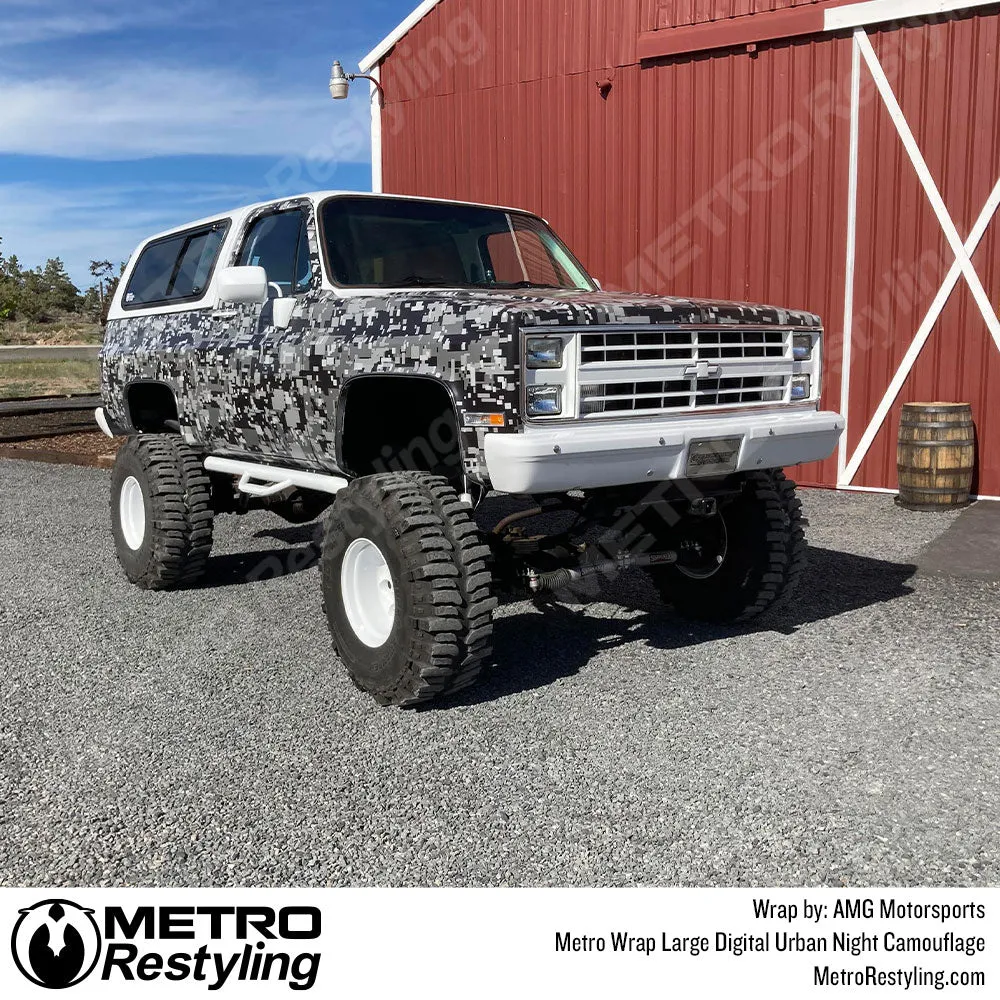 Metro Wrap Large Digital Urban Night Camouflage Vinyl Film