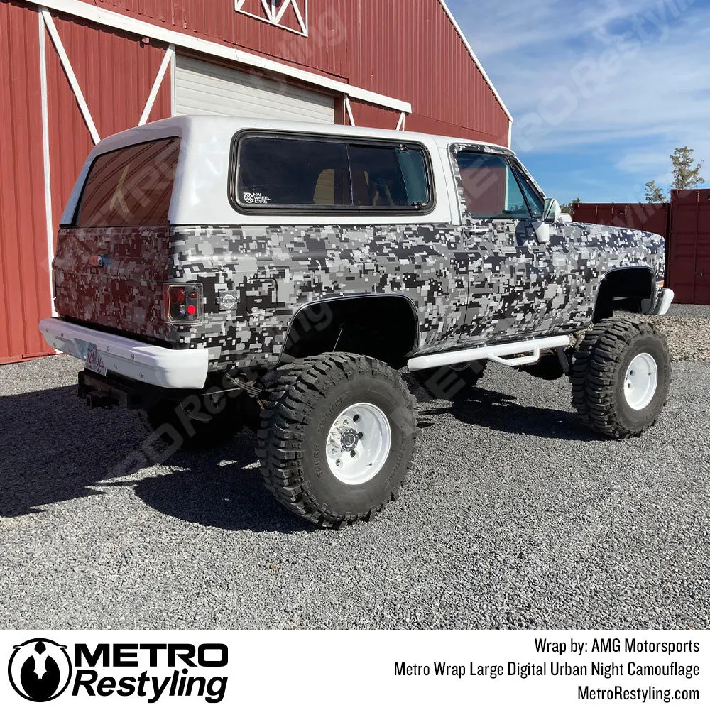 Metro Wrap Large Digital Urban Night Camouflage Vinyl Film