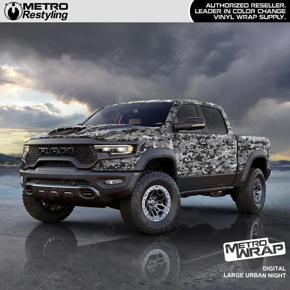 Metro Wrap Large Digital Urban Night Camouflage Vinyl Film