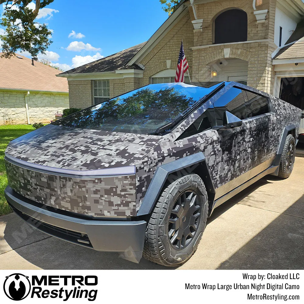 Metro Wrap Large Digital Urban Night Camouflage Vinyl Film