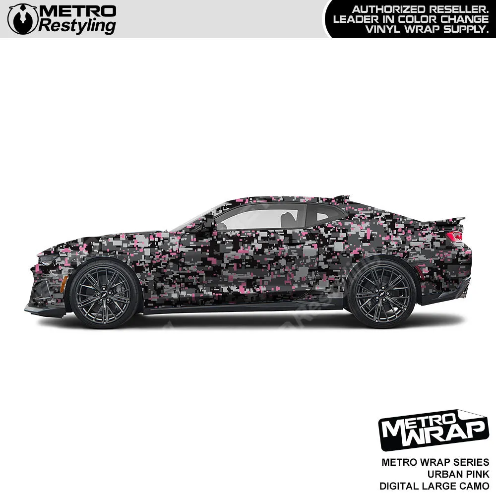 Metro Wrap Large Digital Urban Pink Camouflage Vinyl Film