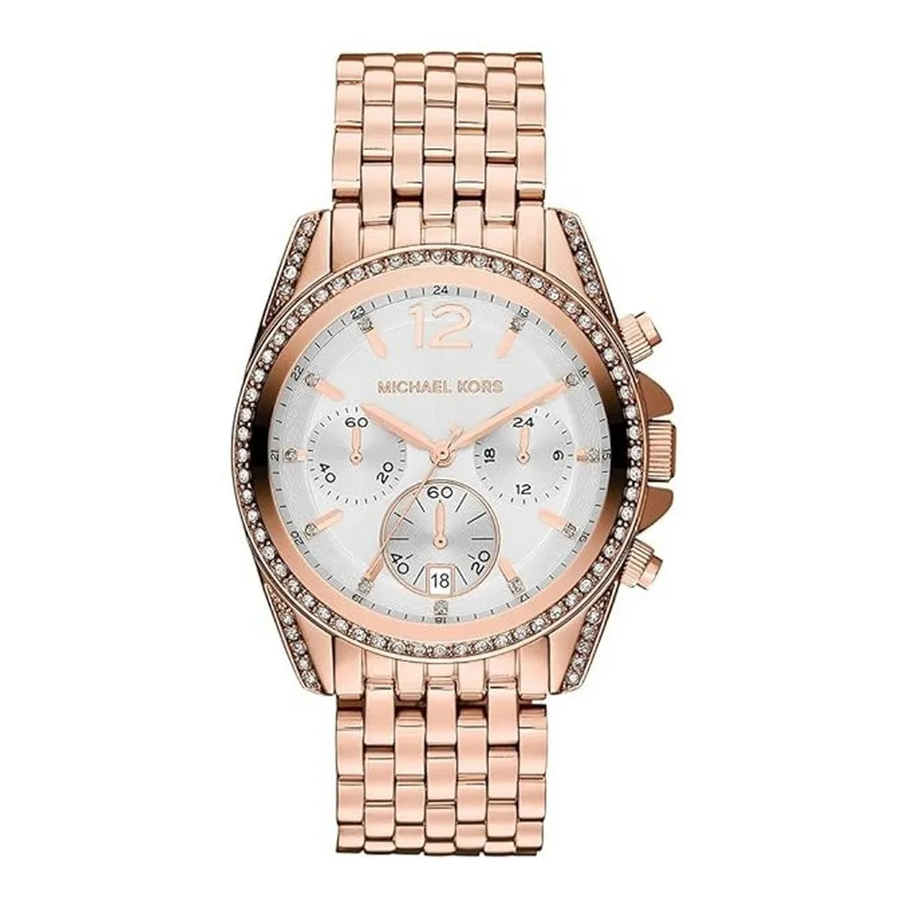 MICHAEL KORSPressley Chronograph White Dial gold tone Ladies Watch