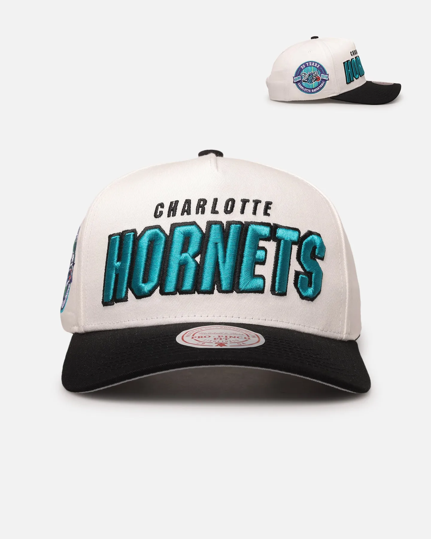 Mitchell & Ness Charlotte Hornets 'Draft Day' Pro Pinch Snapback White/Black