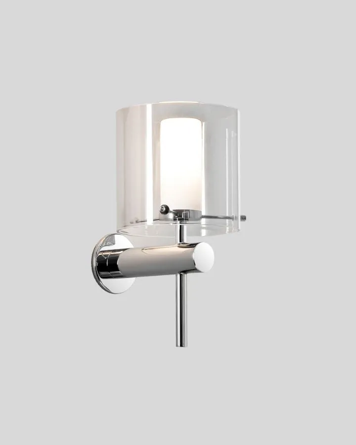 Modern Chrome & Glass Diffuser Wall Light