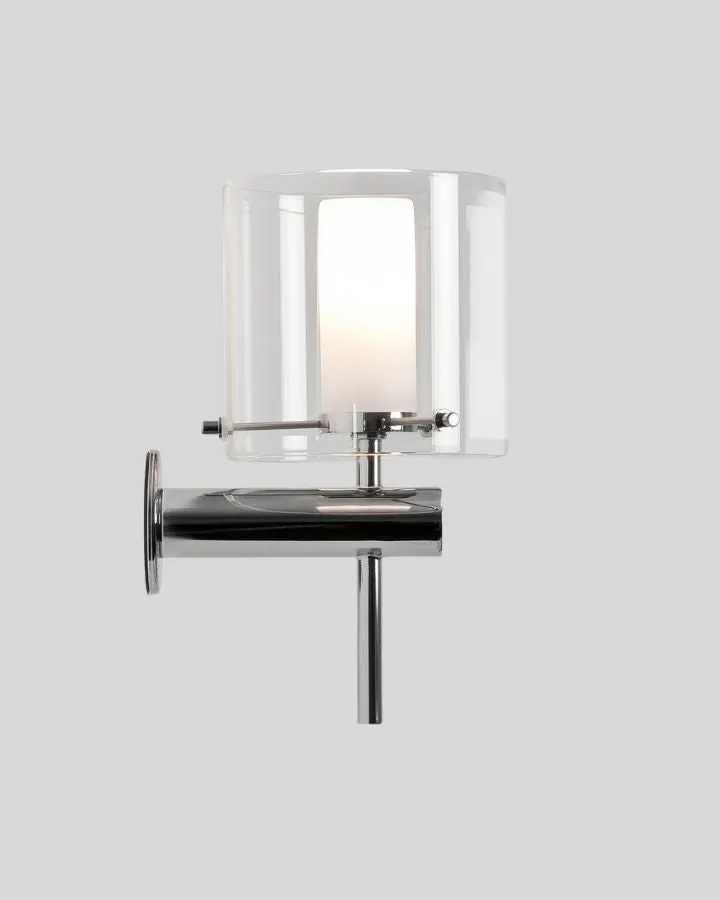 Modern Chrome & Glass Diffuser Wall Light