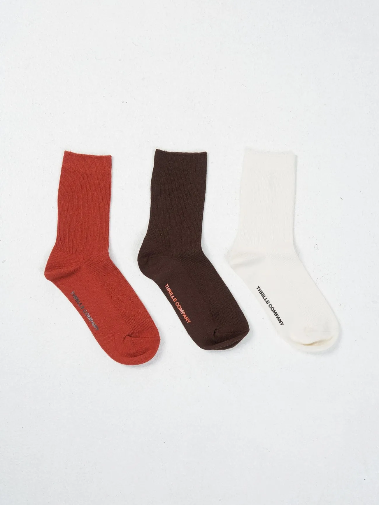 Natural Occurrences 3 Pack Sock - Ketchup - Chocolate Plum - Heritage White