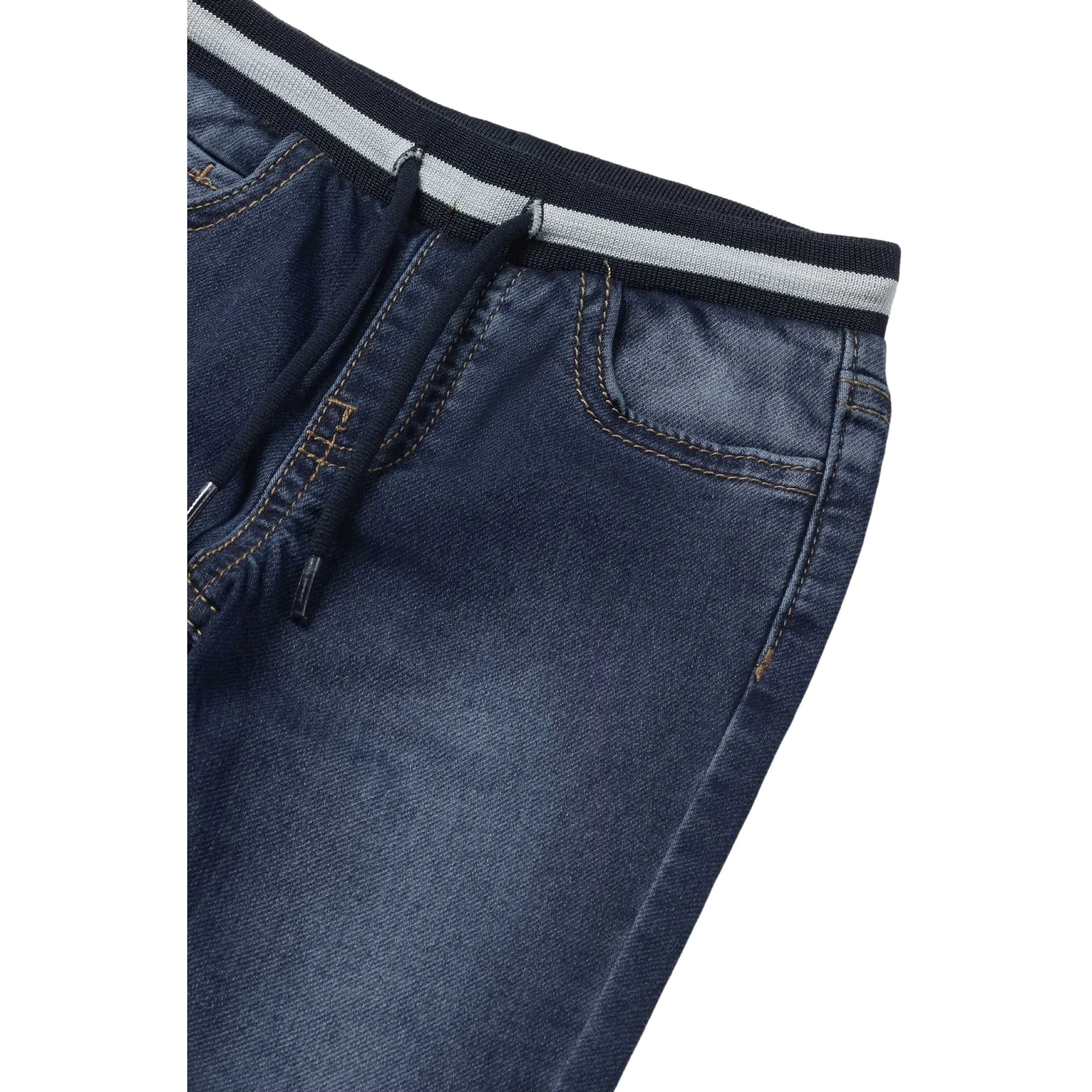 Navy Soft Denim Joggers