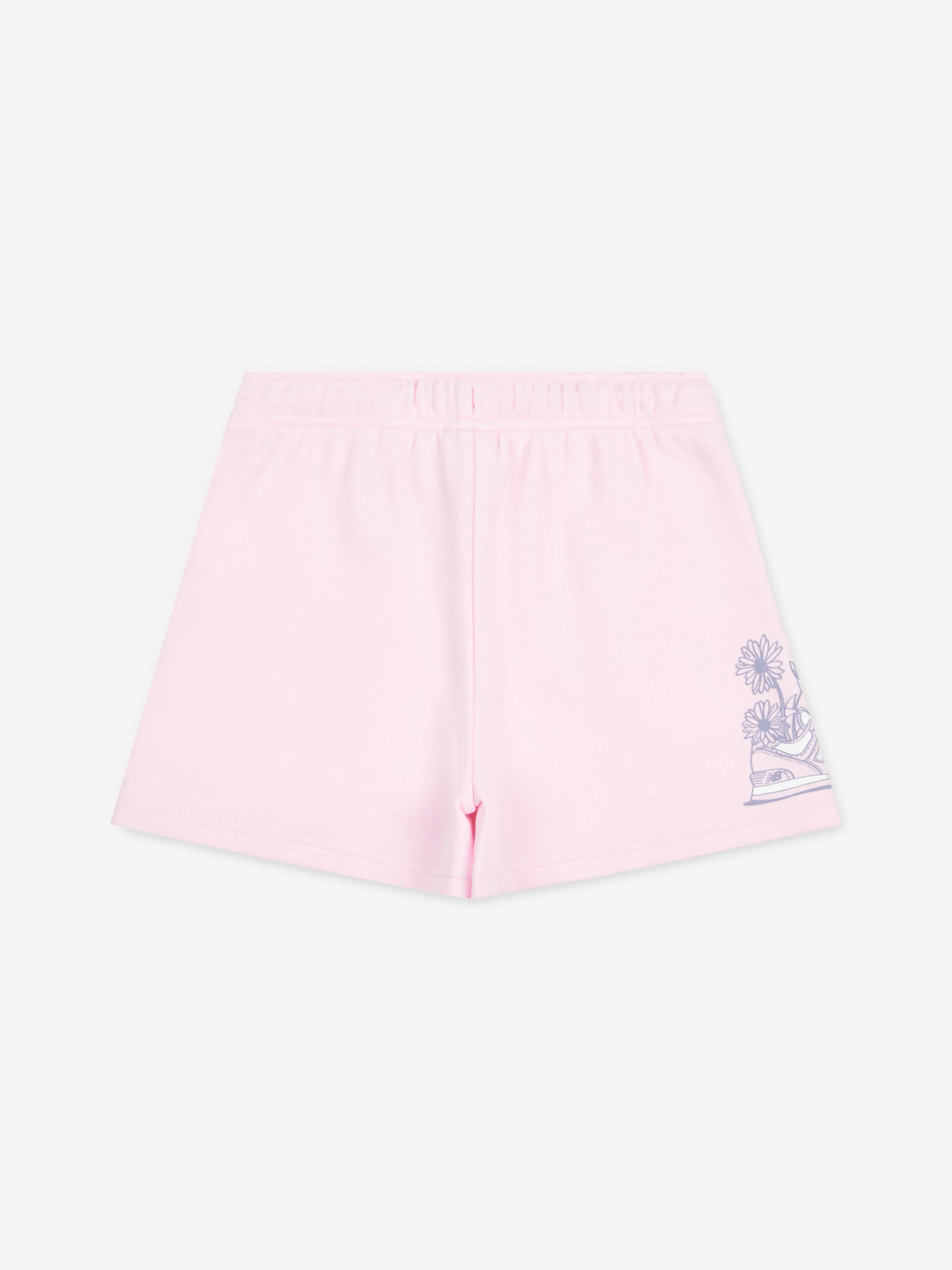 New Balance Girls Floral Sneaker Graphic Shorts in Pink
