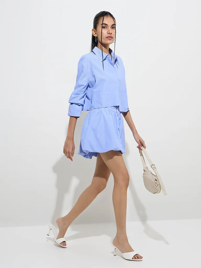 Nuon Blue Striped Shirt