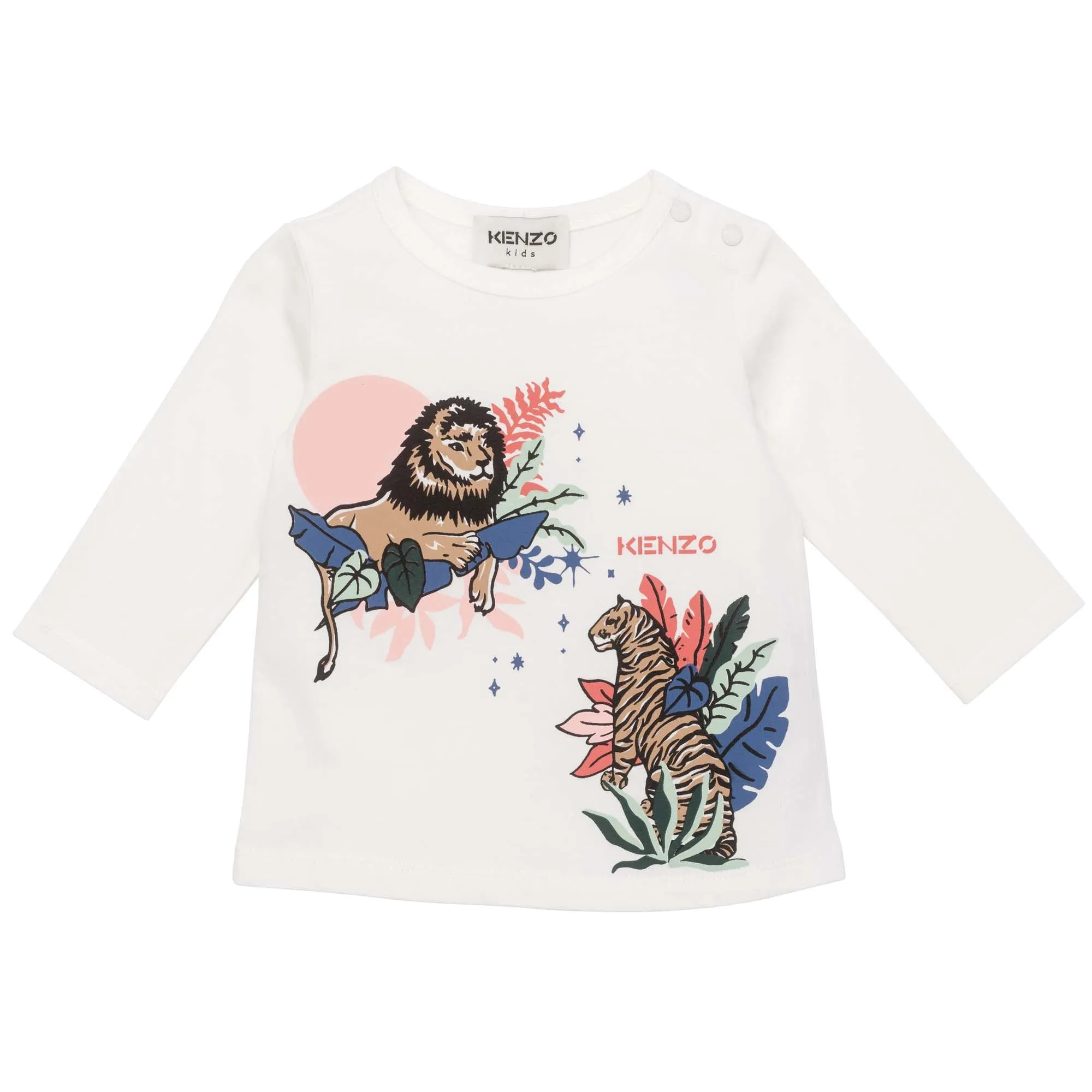 Off White Tiger   Lion Graphic T-Shirt
