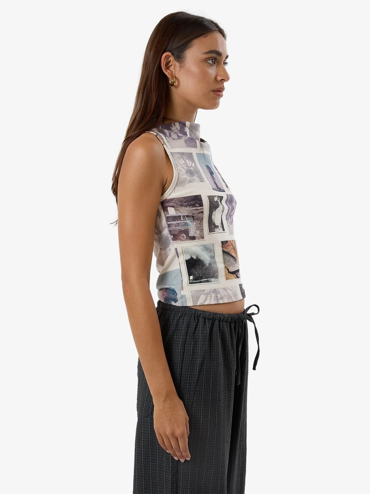 One Way Or Another Sabrina Tank - Heritage White