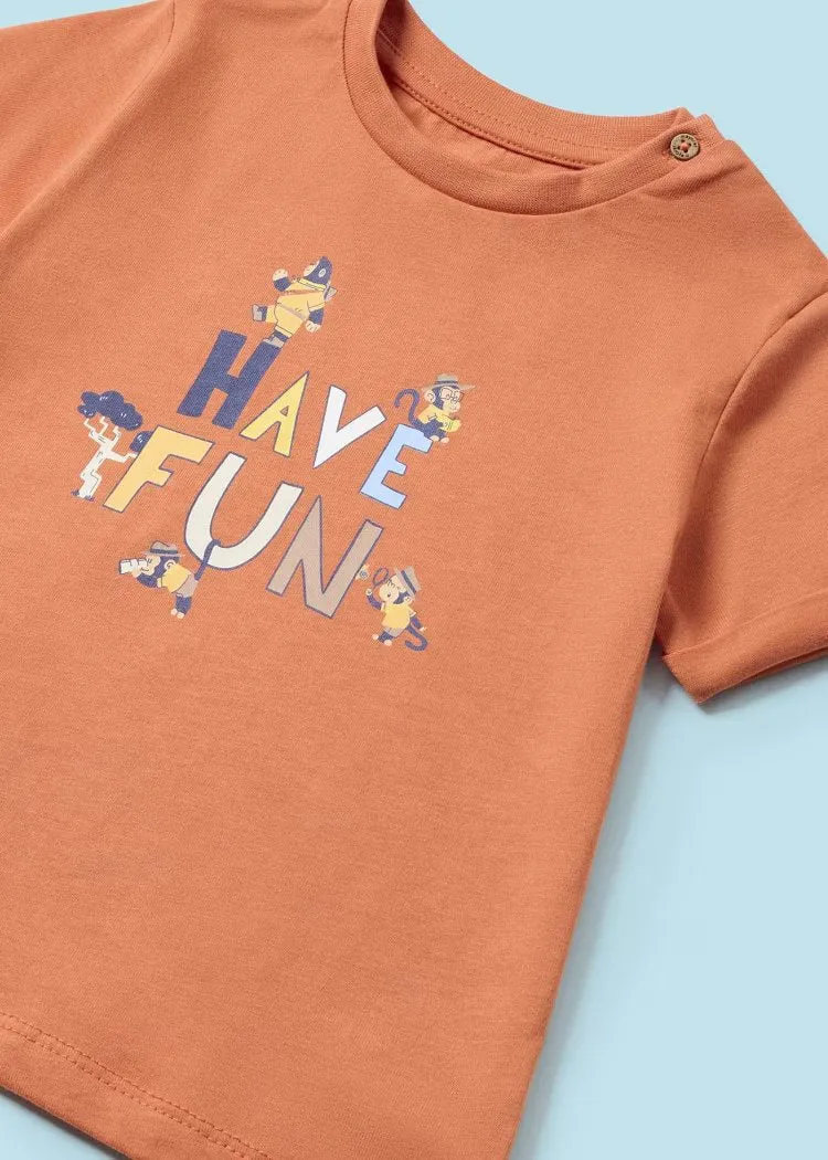 Orange 3pc Fun Print Outfit