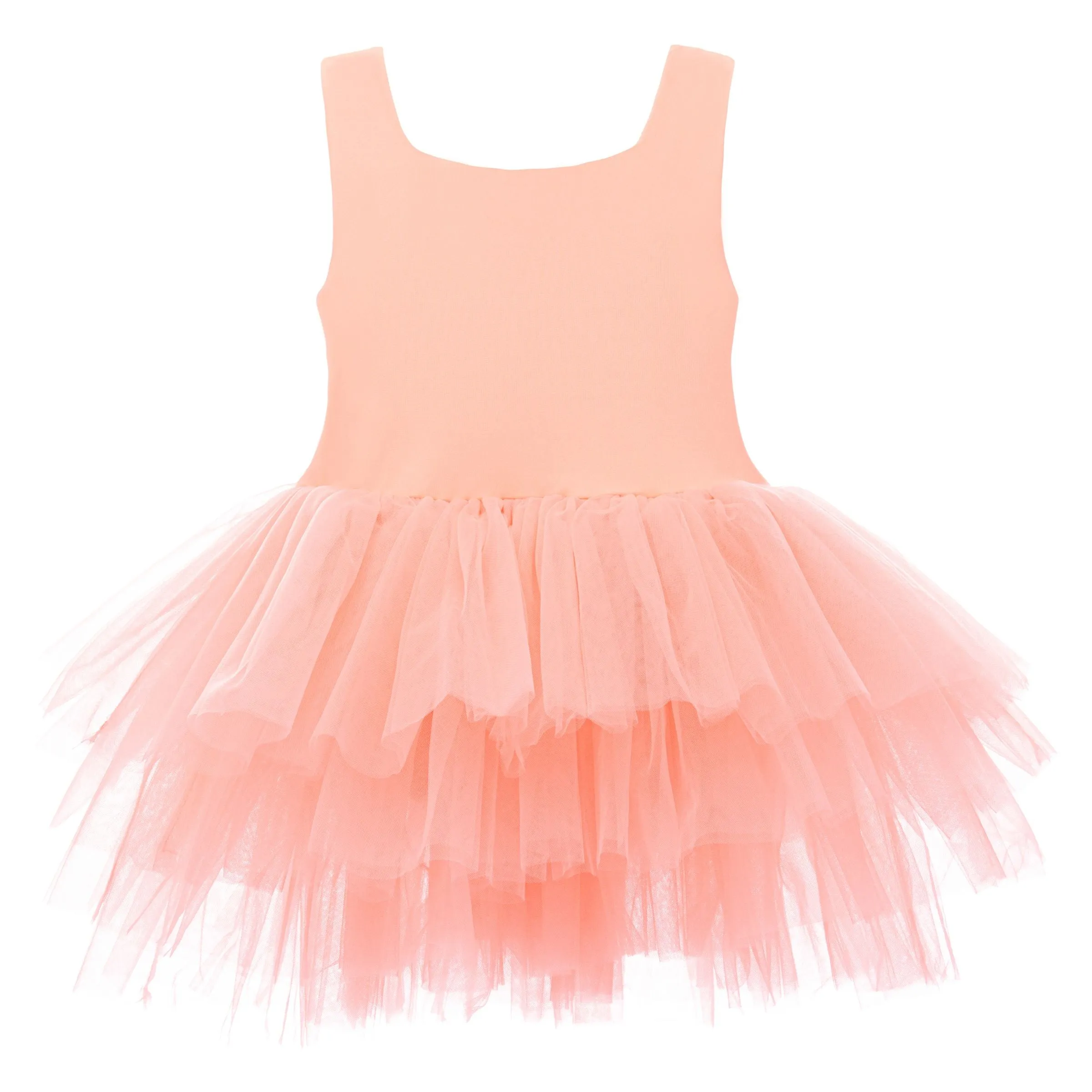 Orange Coral Solid Tutu Dress