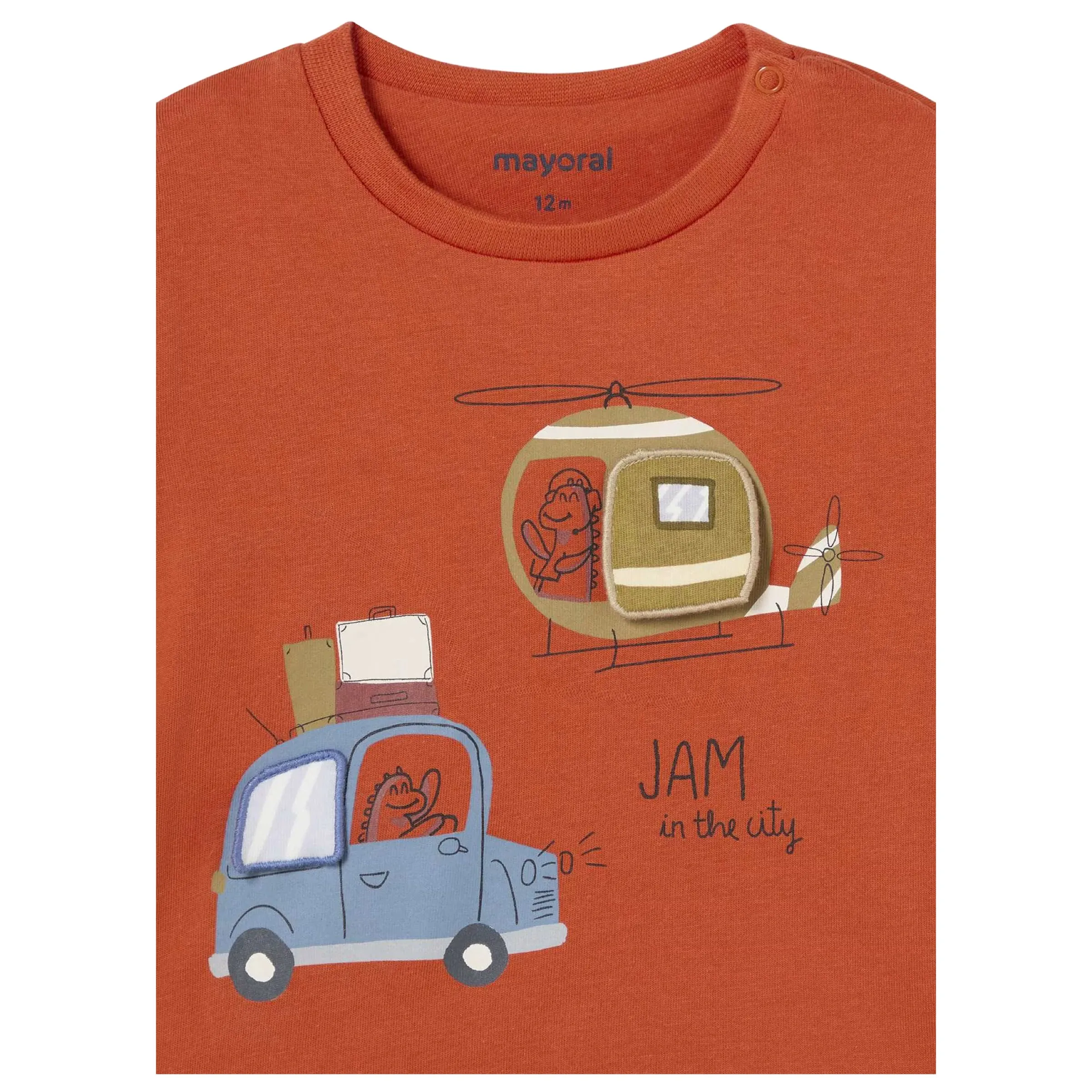 Orange Transport Graphic T-Shirt