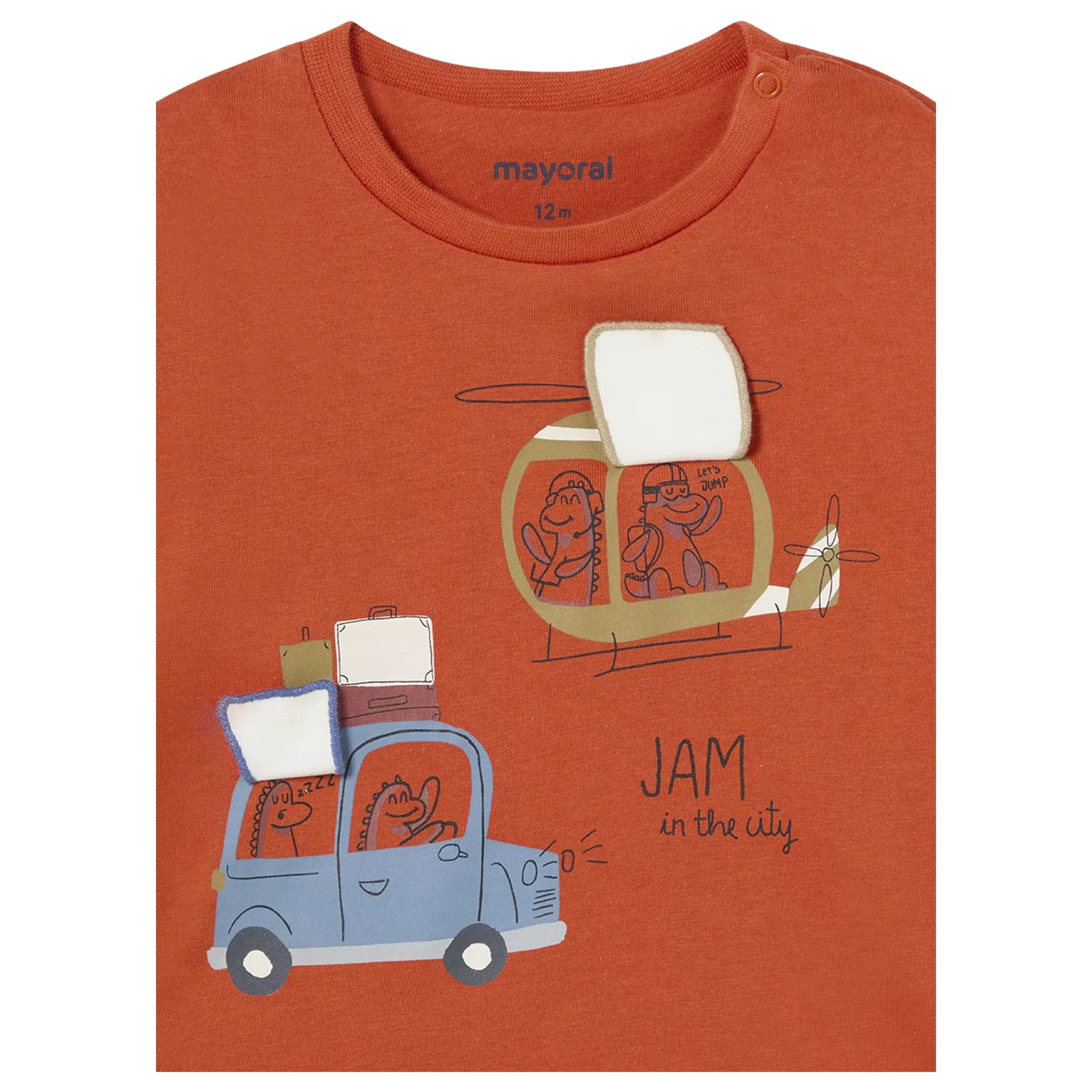 Orange Transport Graphic T-Shirt