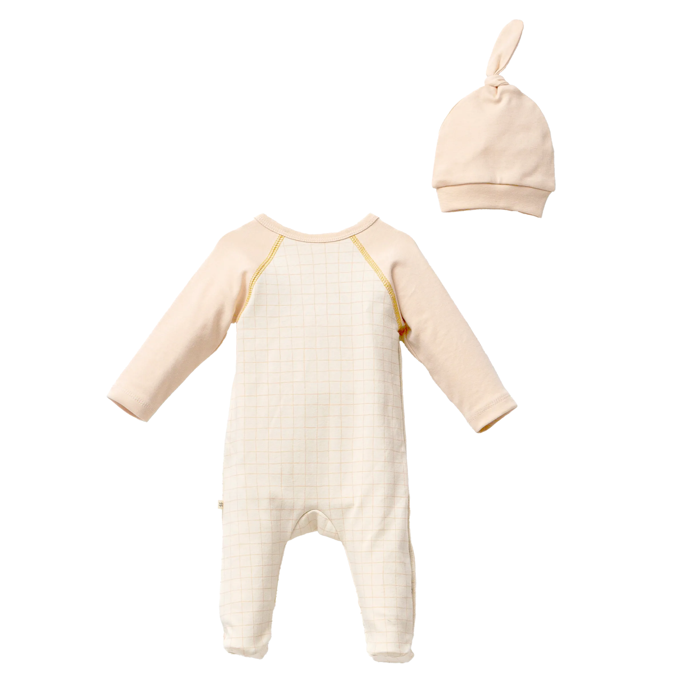 Peach Giraffe Graphic Babygrow & Hat