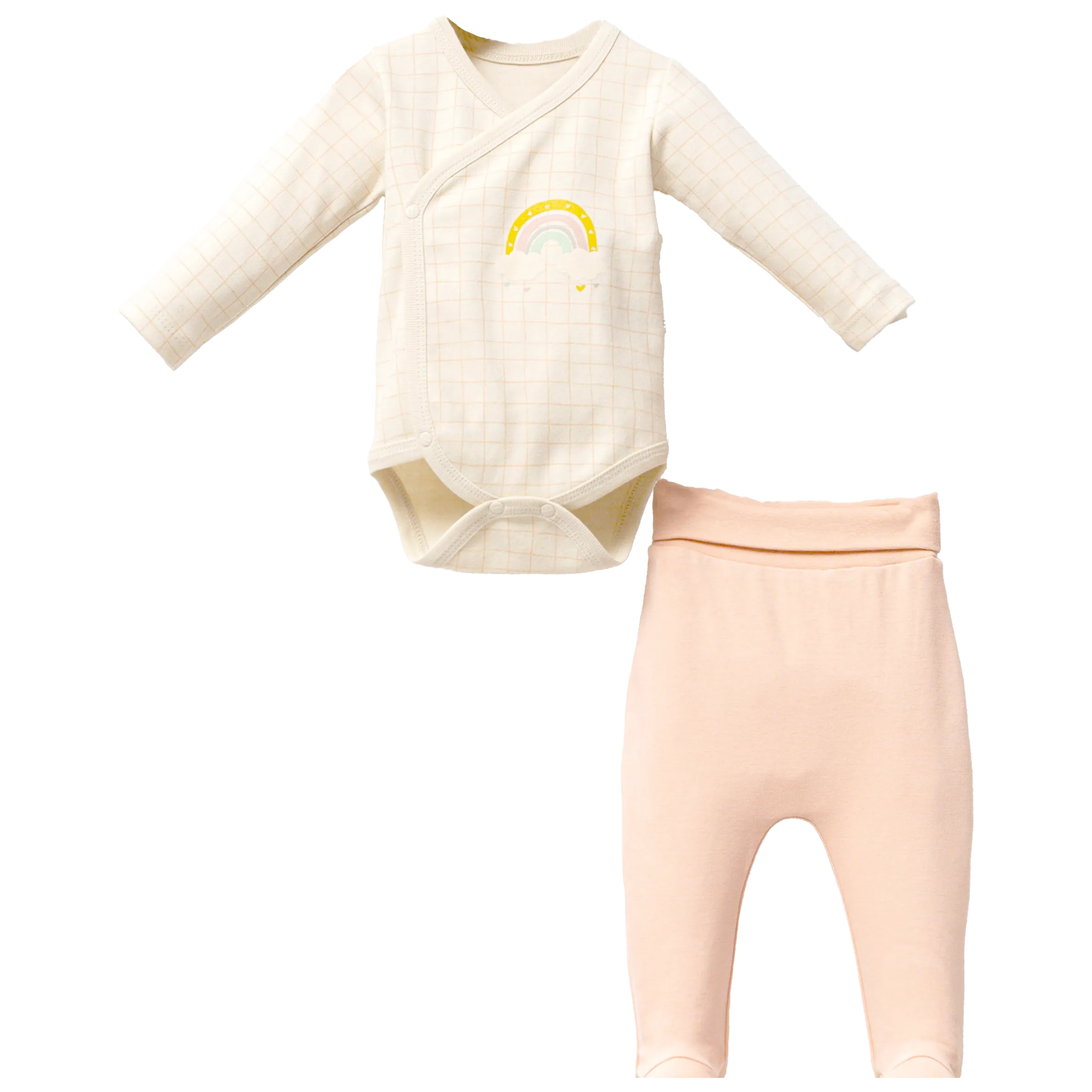 Peach Rainbow Bodysuit Outfit