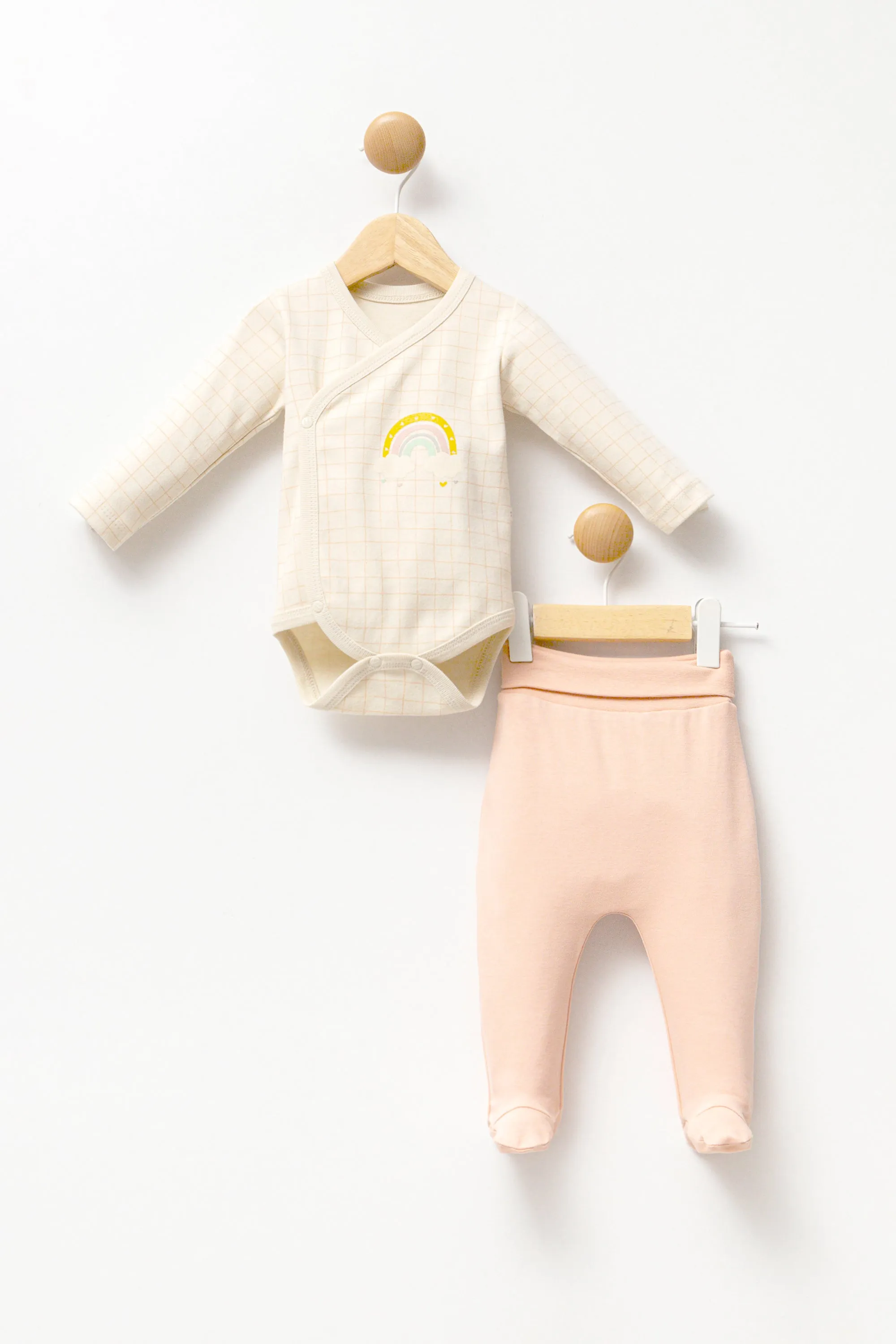 Peach Rainbow Bodysuit Outfit