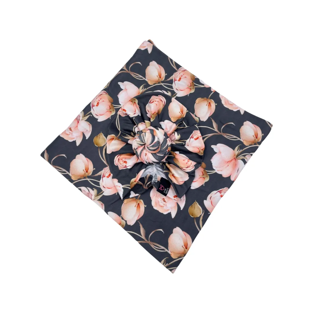 Peony Floral Swaddle Blanket Set
