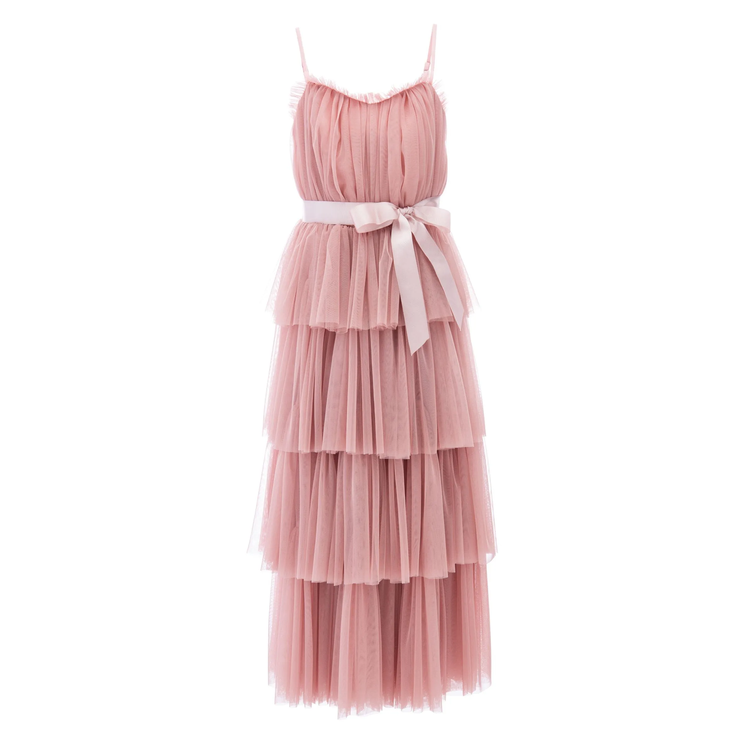 Pink Blush Firenze Tiered Ribbon Dress