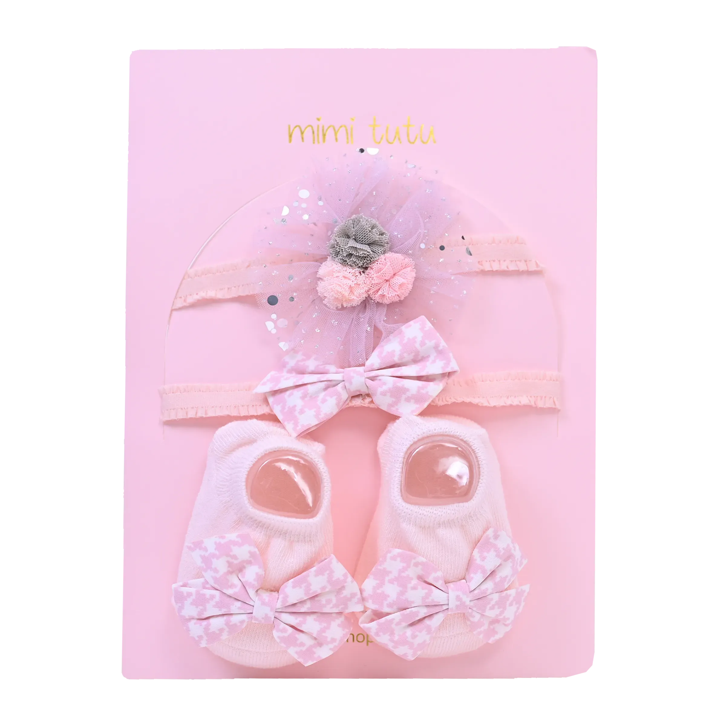 Pink Bow and Flower Gift Set