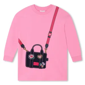 Pink Shoulder Bag Sweater Dress