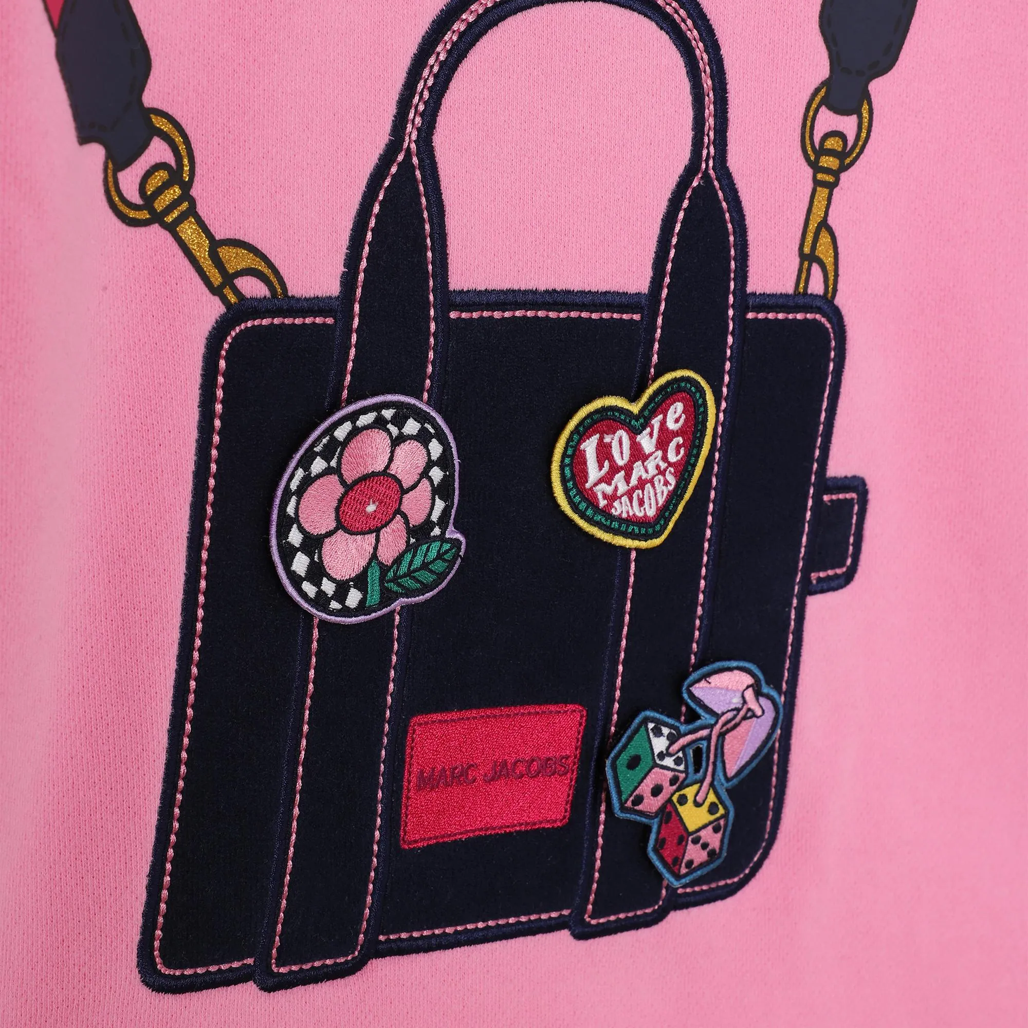 Pink Shoulder Bag Sweater Dress