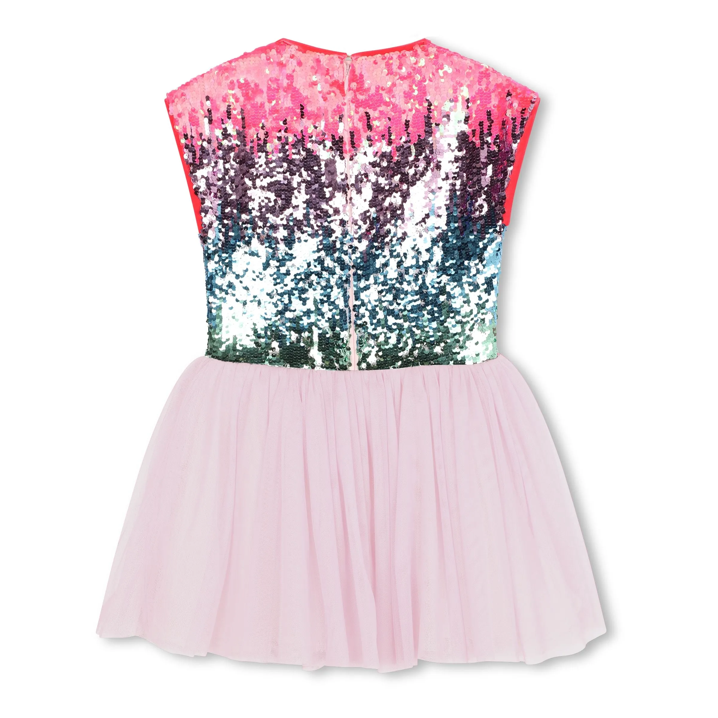 Pink Sleeveless Sequin Jersey Dress