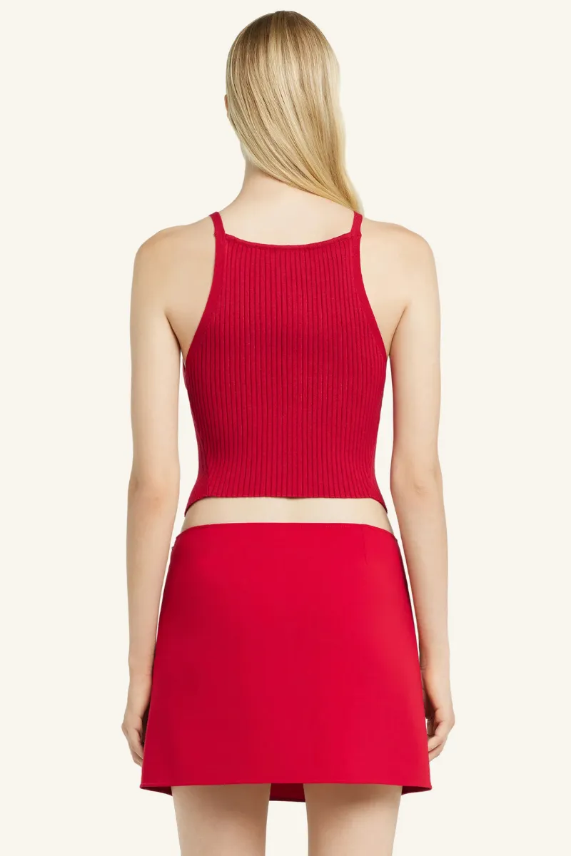 Pointy Rib Knit Tank