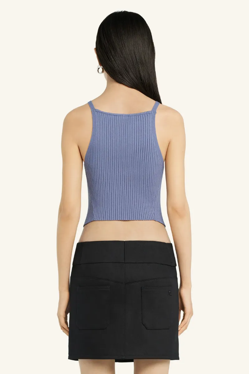 Pointy Rib Knit Tank