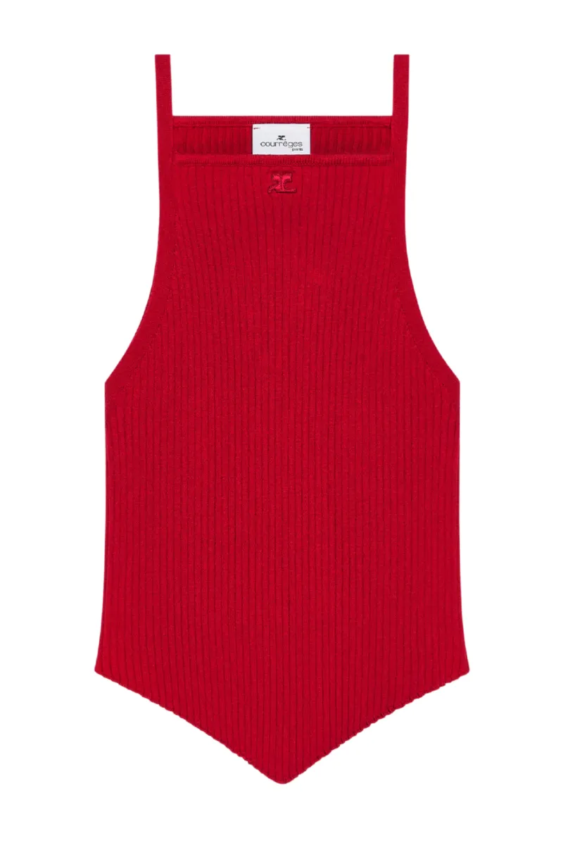 Pointy Rib Knit Tank
