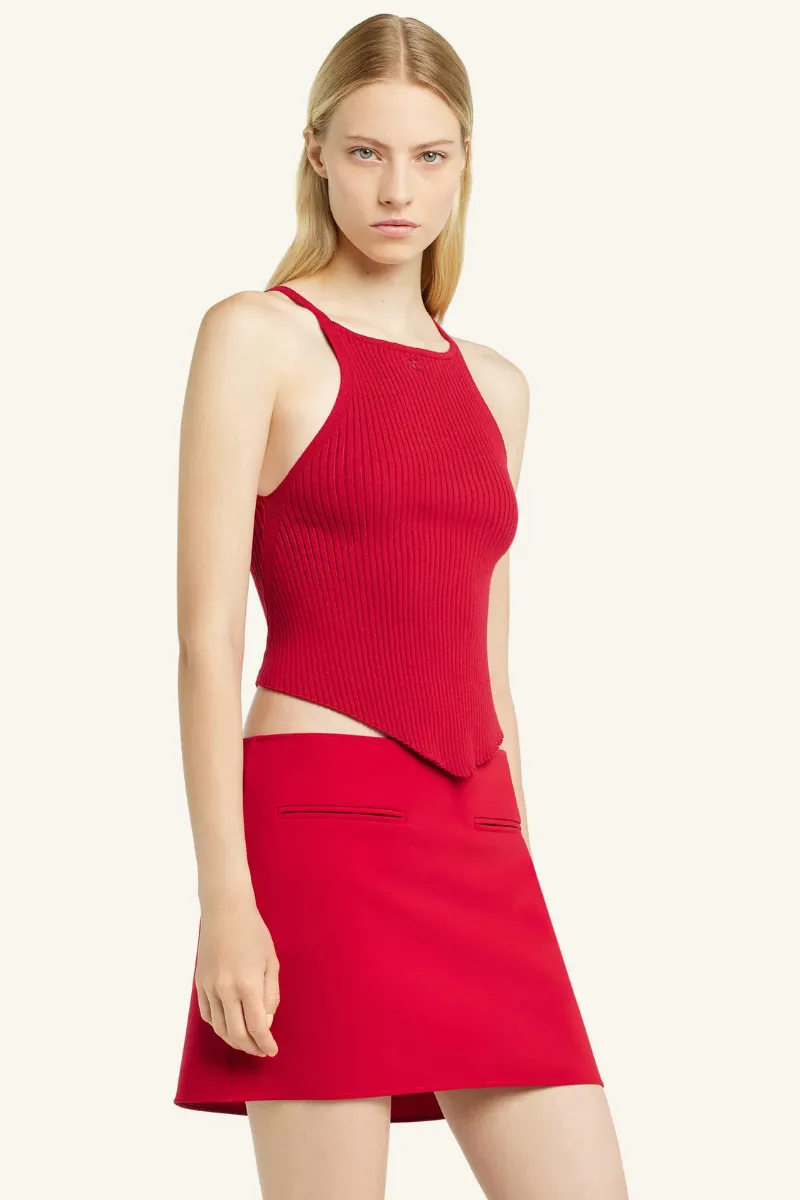 Pointy Rib Knit Tank