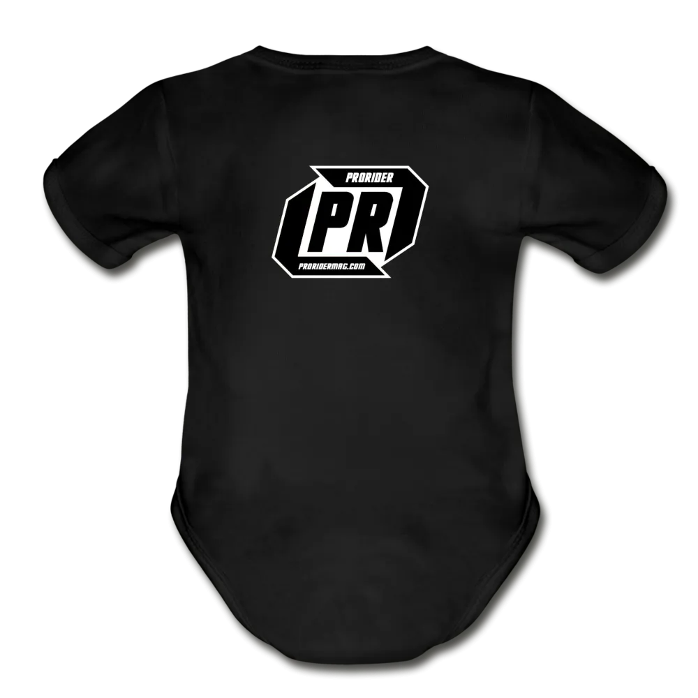 Pro Rider Skeleton Organic Short Sleeve Baby Bodysuit