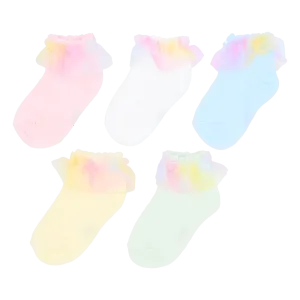 Rainbow Ruffle Cotton Socks Set